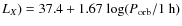 $L_X{\rm )}=37.4+1.67\;{\rm log(}P_{\rm
orb}/{\rm 1~h)}$