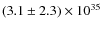 $(3.1\pm2.3)\times10^{35}$