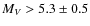 $M_V>5.3\pm0.5$