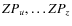 $ZP_u, \ldots ZP_z$