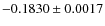 $-0.1830\pm 0.0017$