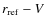 $r_{\rm ref}-V$