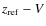 $z_{\rm ref} - V$