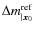 $\Delta m^{\rm ref}_{\vert{\vec x}_0}$