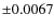 $\pm 0.0067$