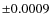 $\pm 0.0009$