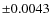 $\pm 0.0043$