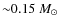 ${\sim}0.15~M_\odot$