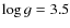 $\log g = 3.5$