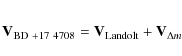 \begin{eqnarray*}{\mathbf V}_{\rm BD~+17~4708} = {\mathbf V}_{\rm Landolt} + {\mathbf V}_{\Delta m}
\end{eqnarray*}