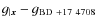 $g_{\vert{\vec x}} - g_{\rm BD~+17~4708}$