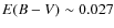 $E(B-V) \sim 0.027$