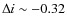 $\Delta i \sim -0.32$