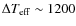 $\Delta T_{\rm eff} \sim 1200$