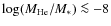 $\log (M_{\rm
He}/M_*)\la -8$