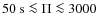 $50\ {\rm
s} \la \Pi \la 3000$