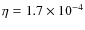 $\eta= 1.7 \times
10^{-4}$