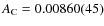 $A_{\rm C} = 0.00860(45)$