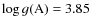 $\log g({\rm
A}) = 3.85$