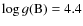 $\log g({\rm B}) = 4.4$