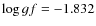 $\log gf=-1.832$