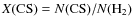$X({\rm CS}) = {N{\rm (CS)}/N{\rm (H_{2}})}$