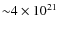 ${\sim}4\times10^{21}$