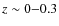 $z \sim 0 {-} 0.3$