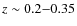 $z \sim 0.2{-}0.35$