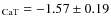 $_{\rm CaT}=-1.57\pm0.19$