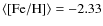 $\langle{\rm [Fe/H]}\rangle=-2.33$