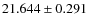 $21.644\pm0.291$