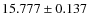 $15.777\pm0.137$