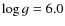 $\log{g} = 6.0$