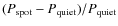 $(P_{\rm spot} - P_{\rm quiet})/P_{\rm quiet}$