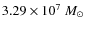 $3.29 \times 10^{7}~M_{\odot}$