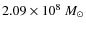 $2.09 \times 10^{8}~M_{\odot}$