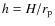 $h=H/r_{\rm p}$