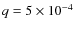 $q = 5 \times 10^{-4}$