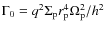 $\Gamma_0=q^2\Sigma_{\rm p}r_{\rm p}^4\Omega_{\rm p}^2/h^2$