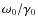 $\omega_0/\gamma_0$