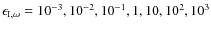 $\epsilon _{{\rm I},\omega }=10^{-3},10^{-2},10^{-1},1,10,10^2,10^3$
