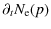 $\displaystyle %
\partial_t N_{\rm e}(p)$