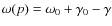 $\omega(p) = \omega_0 +\gamma_0-\gamma$