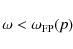 \begin{displaymath}%
\omega < \omega_{{\rm FP}}(p)
\end{displaymath}