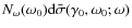 $N_\omega(\omega_0){\rm d}\bar{\sigma}(\gamma_0,\omega_0;\omega)$
