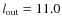 $l_{\rm out}=11.0$