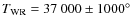 $T_{\rm WR}=37~000\pm1000^\circ$