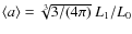 $\langle a
\rangle=\sqrt[3]{3/(4\pi)}~L_1/L_0$