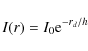 \begin{displaymath}I(r)=I_0 {\rm e}^{-r_d/h}
\end{displaymath}